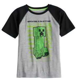 Boys Minecraft "Creeper" Raglan Tee by Jumping Beans Size 4, New with Tags